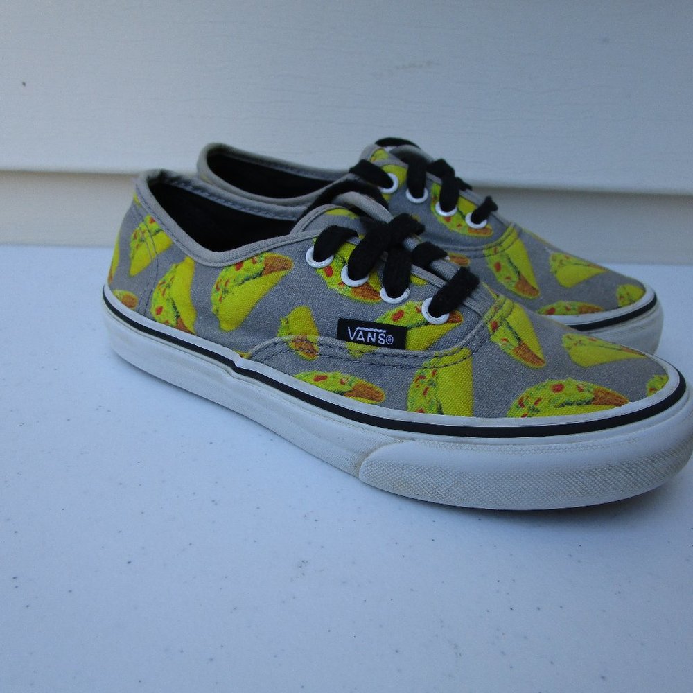 VANS Youth 2.5 Taco Print Casual Sneakers Shoes Purple Canvas Low Top Lace Up